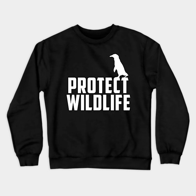 protect wildlife - penguin Crewneck Sweatshirt by Protect friends